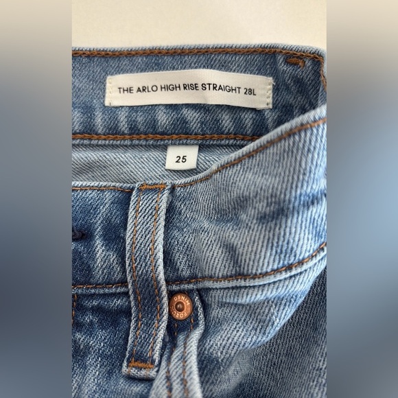 Denim Forum The Arlo Hi-rise Straight Jean , sz 25 - Picture 11 of 16